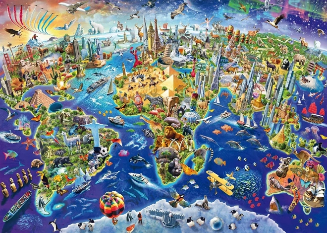 Scopri il mondo puzzle 1000 pezzi