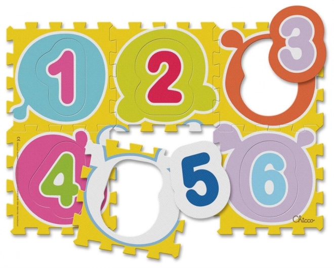 Puzzle in schiuma con numeri colorati Chicco