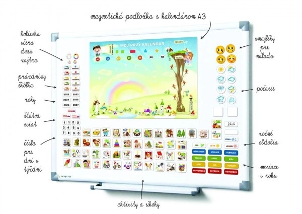 Calendario magnetico per bambini - 114 magneti