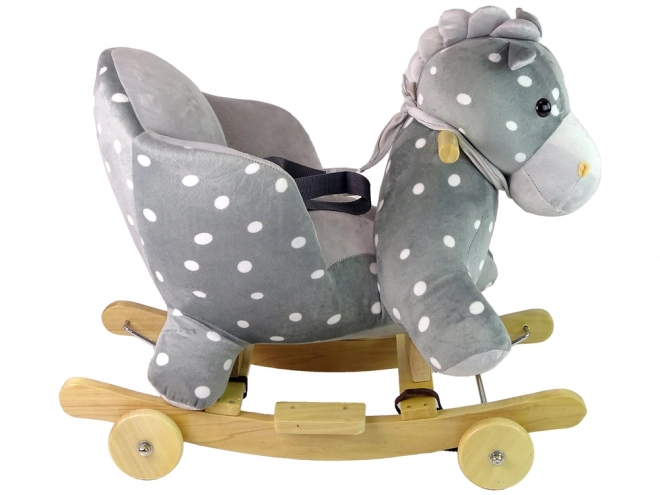 Cavallo a Dondolo 2 in 1 Blu a Pois