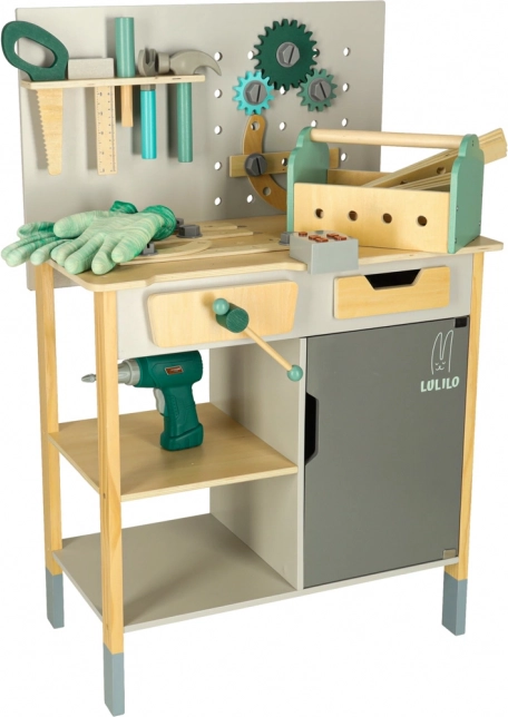 Officina in legno Lulilo Fikso set piccolo tuttofare con attrezzi