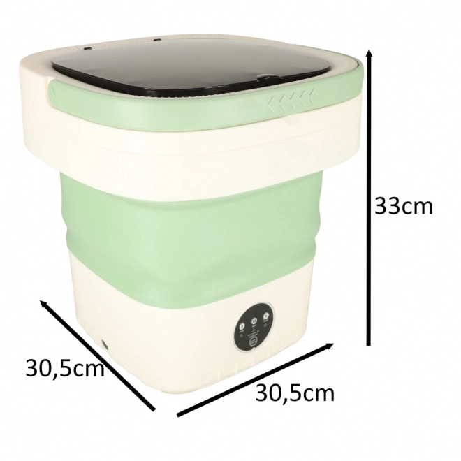 Lavatrice portatile pieghevole da viaggio verde 12L