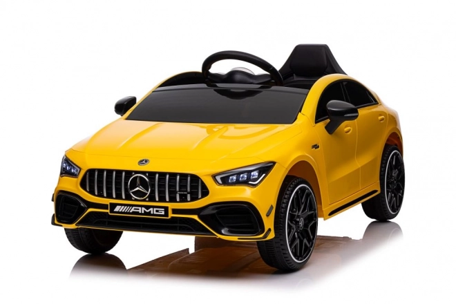 Auto elettrico per bambini Mercedes CLA 45s AMG giallo 4x4