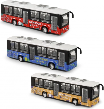 Autobus in metallo con porte apribili