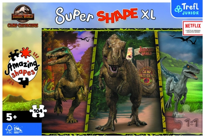 Puzzle Super Shape XL Jurassic World: Camp Cretaceous 104 Pezzi