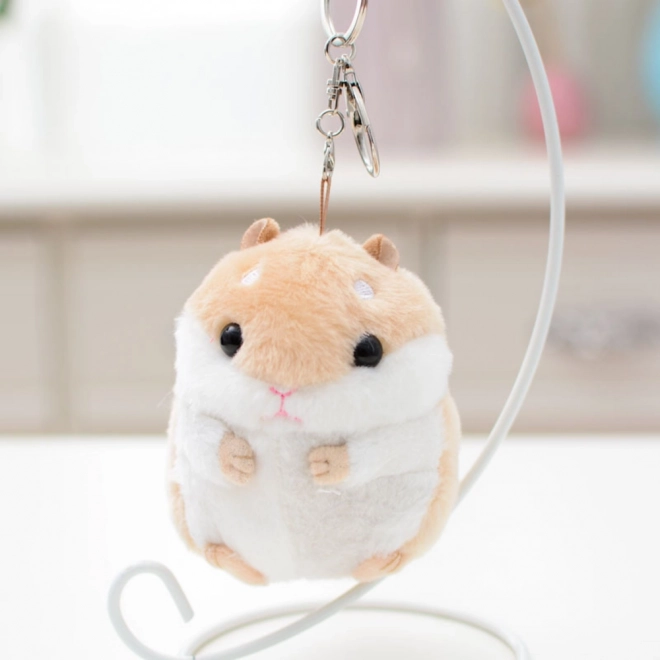 Criceto Peluche Portachiavi Beige 10 cm