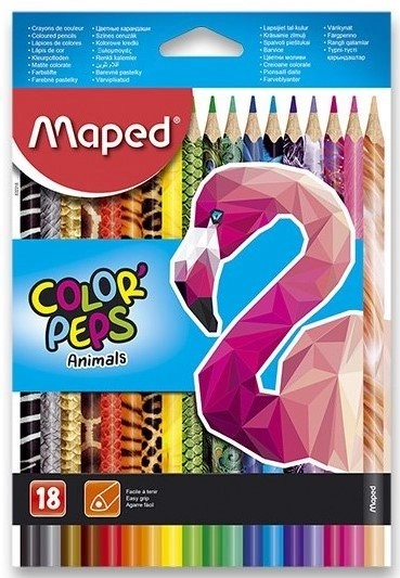 Pastelli Triangolari MAPED Color'Peps Animali 18 Pezzi