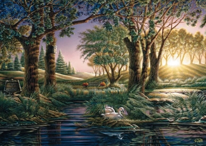 Puzzle mattutino magico al lago 1000 pezzi