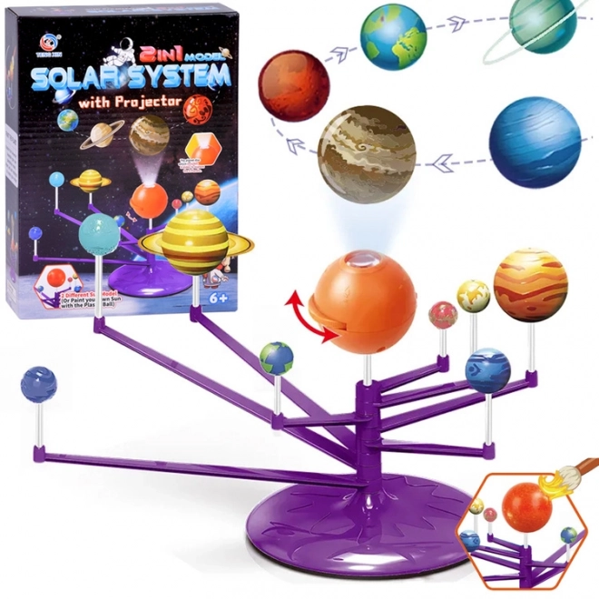 Kit educativo 2 in 1 sistema solare con proiettore