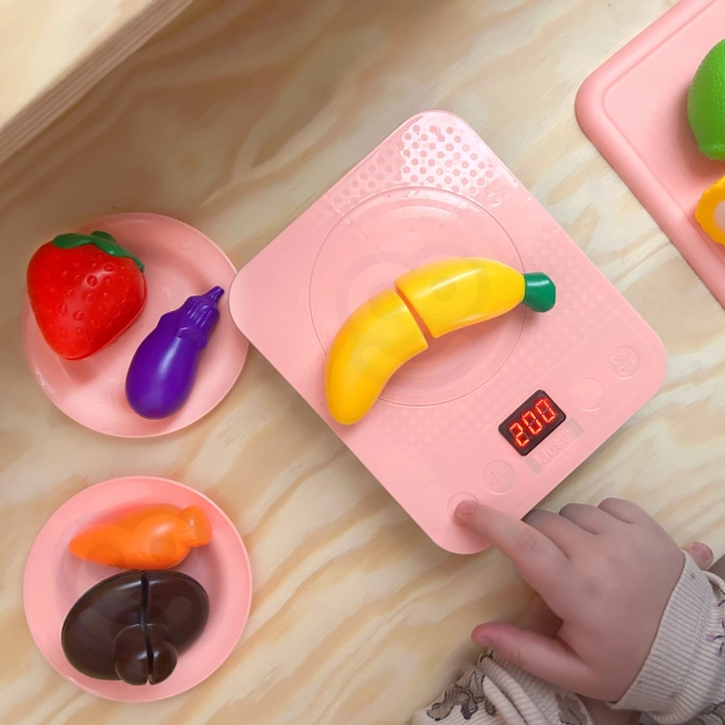 Lavello giocattolo per bambini con accessori XXL rosa