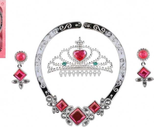 Set di bellezza con corona, collana e orecchini