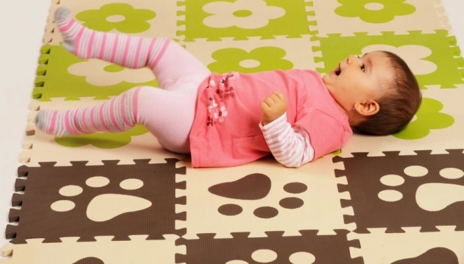 Puzzle BABY in schiuma Marroni zampe H (29,5x29,5)