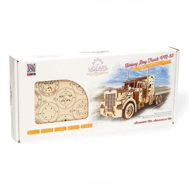 Puzzle 3D camion pesante VM-03 di UGEARS