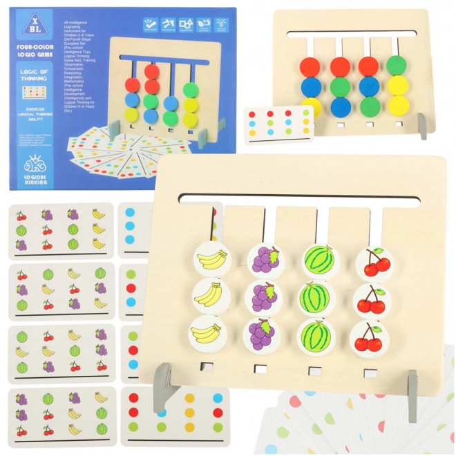 Gioco educativo in legno Colori e Frutta Montessori