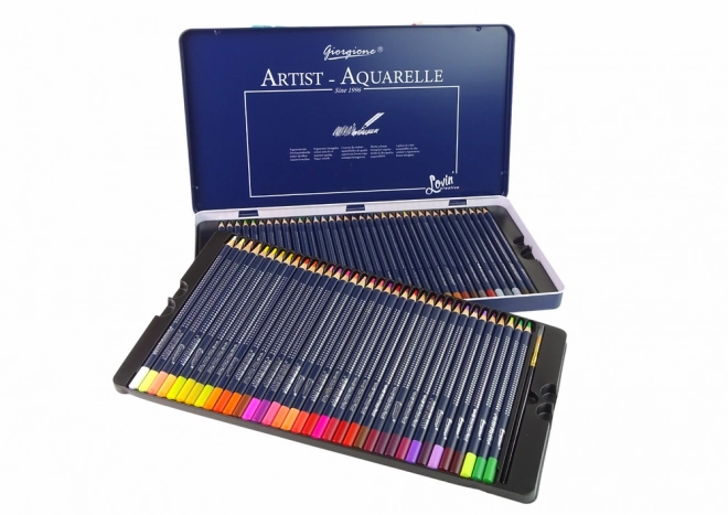 Set da 72 matite acquerellabili con contenitore in metallo