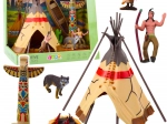 Set indiano con figure e teepee