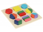 Puzzle educativo in legno con forme geometriche
