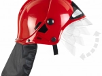 Casco da pompiere per bambini MSA con visiera ribaltabile – rosso