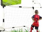 Set di 2 porte da calcio per bambini 95 × 70 × 50 cm con palloni e pompetta