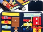 Tavola di manipolazione per bambini a forma di borsetta