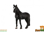Cavallo nero in plastica figurina 13 cm