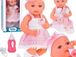 Bambola di gomma in abito rosa con ciuccio ZA5235