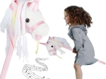 Hobby horse unicorno su palo di legno con suoni