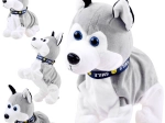 Husky di peluche interattivo con suoni e trucchetti al tocco