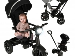 Triciclo per Bambini Trike Fix Elite con Funzione Passeggino 2 in 1 Nero