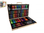 Set creativo da pittura 180 pezzi in valigetta di legno 47 × 30 × 4,5 cm