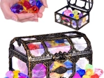 Scrigno dei pirati con cristalli colorati per la caccia al tesoro