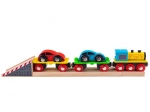 Treno merci in legno con auto e binari BIGJIGS RAIL