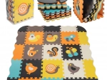 Tappetino educativo in schiuma puzzle con animaletti 114 × 114 cm, 25 pezzi