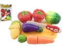 Set in plastica per tagliare verdure con tagliere e coltello 13,5 × 8 cm