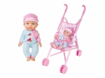 Bambolotto con suoni e passeggino 27 cm – confezione in ceco