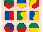 Bino puzzle in legno con forme geometriche