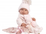 Llorens New Born bambina – bambola realistica neonato 43 cm, corpo interamente in vinile