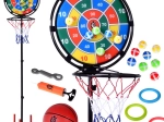 Set sportivo divertente 3 in 1: Canestro da basket e accessori