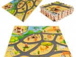 Tappeto puzzle da pavimento in schiuma safari 9 pezzi 93 × 93 cm