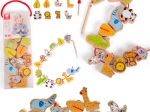 Perline in legno da infilare Zoo Classic World, 13 pezzi