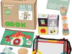 WOOPIE GREEN box montessori XXL 6in1 giocattoli sensoriali ed educativi FSC per neonati 3–4 mesi