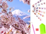 Set da pittura a diamante con motivo di fiore di ciliegio