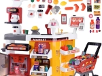 Grande supermercato giocattolo per bambini con carrello e accessori