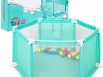 Box per bambini con 50 palline e canestro da basket – piscina di palline, 18+ mesi