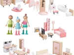 Set di mobili in legno per casetta con famiglia 5 in 1