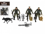 Set di figure d'azione militari con cane