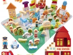 Puzzle educativo in legno: città, 120 pezzi