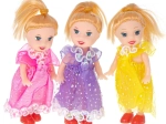 Set di 3 bambole piccole per casa delle bambole, 10 cm