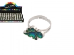Anello regolabile con dinosauro che cambia colore in base alla temperatura – in metallo - 1 pz