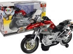 Motocicletta giocattolo rossa con luci e musica